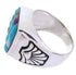 Turquoise Multicolor Jewelry Sterling Silver Ring Size 9-3/4 HS30670